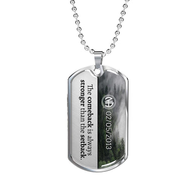 Custom Narcotics Anonymous Dog Tag Necklace - Love You This Much